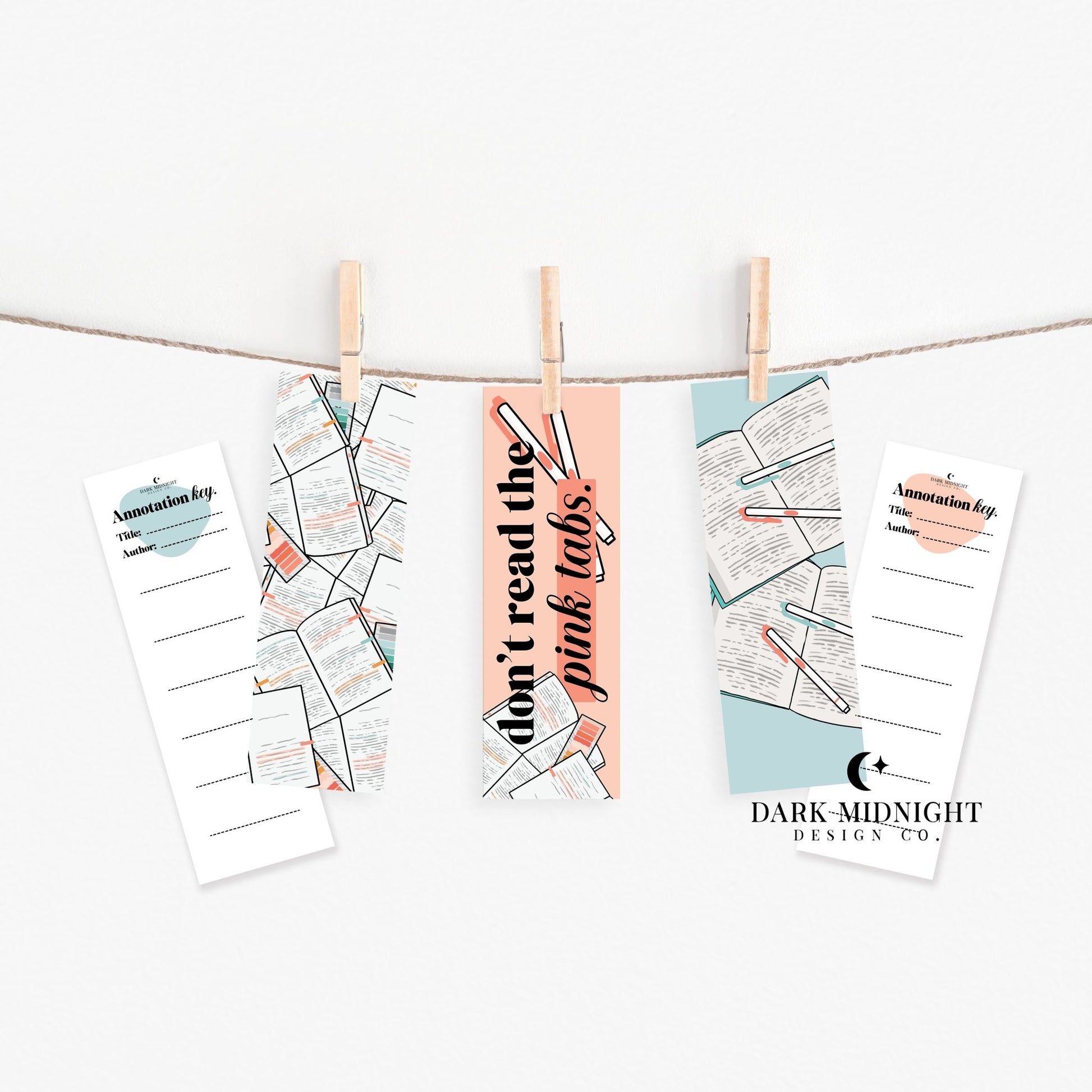 Set of 3 - Annotation Bookmarks - Dark Midnight Design Co