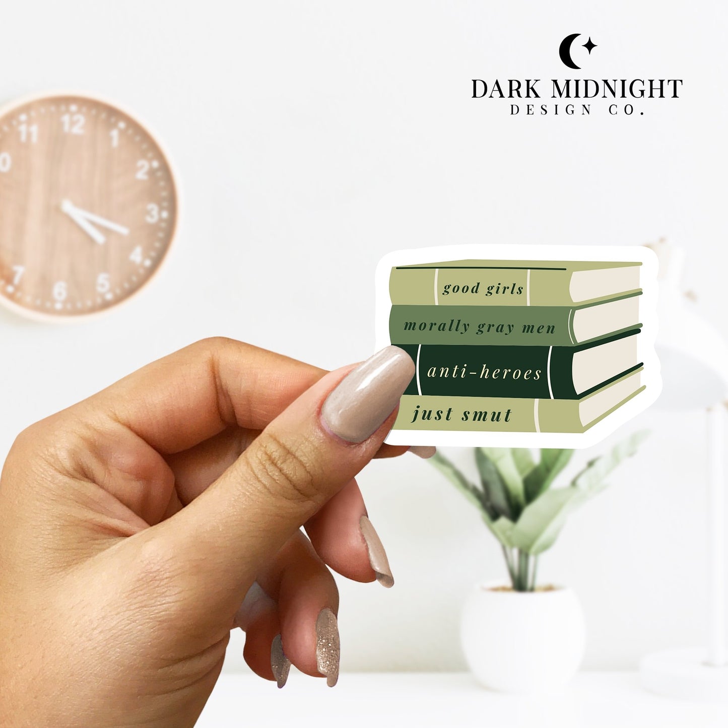 TLBH Book Stack Sticker - Dark Midnight Design Co