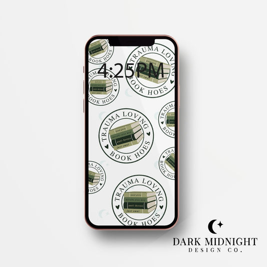 TLBH White Logo Phone Wallpaper - Dark Midnight Design Co